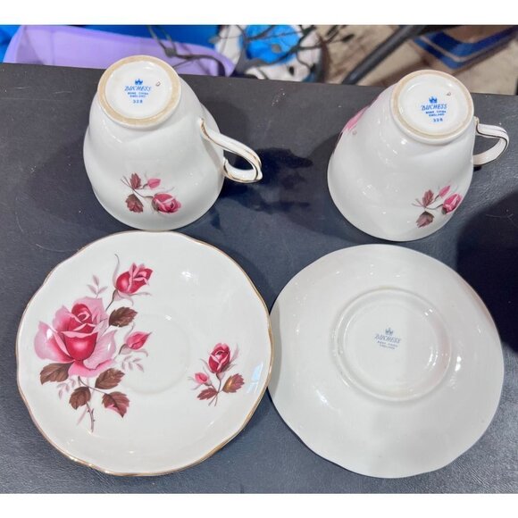 Vintage Duchess Set of 2 bone China tea sets - Picture 6 of 8